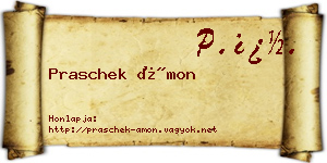 Praschek Ámon névjegykártya